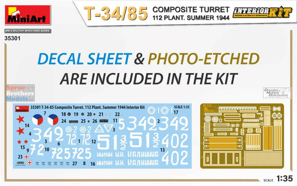 MIA35301 1:35 Miniart T-34/85 Composite Turret 112 Plant Summer 1944 [Interior Kit]