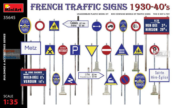 MIA35645 1:35 Miniart French Traffic Signs 1930-40s