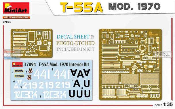 MIA37094 1:35 Miniart T-55A Mod 1970 [Interior Kit]