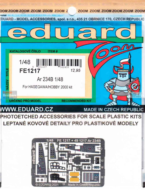 EDUFE1217 1:48 Eduard Color Zoom PE - Ar234B Blitz (HAS/H2K kit)