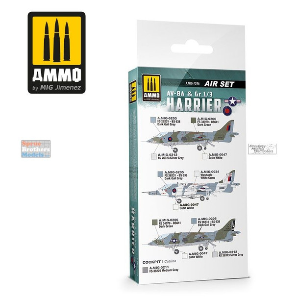 AMM7246 AMMO by Mig Paint Set - AV-8A Harrier & Harrier Gr.1/3 Colors