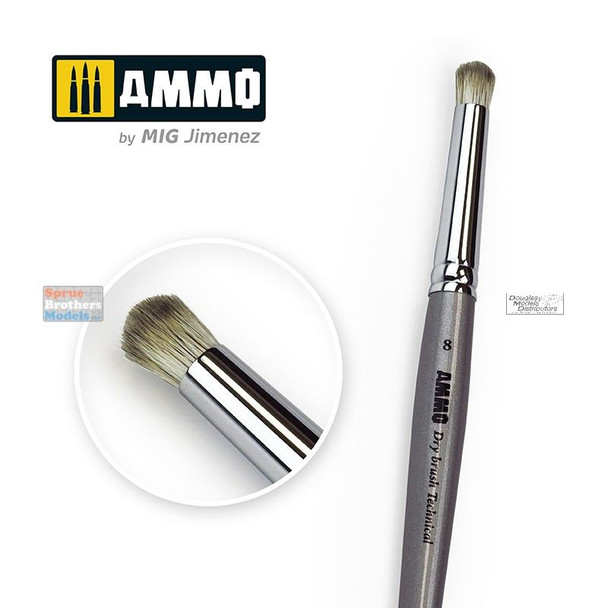 AMM8703 AMMO by Mig - #08 Drybrush Technical Brush