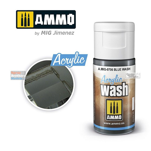 AMM0706 AMMO by Mig Acrylic Wash - Blue Wash (15ml)
