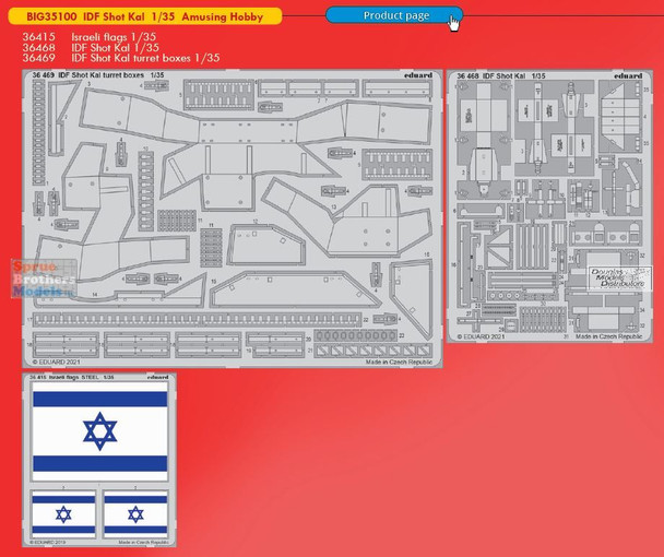 EDUBIG35100 1:35 Eduard BIG ED IDF Shot Kal Super Set (AMU kit)