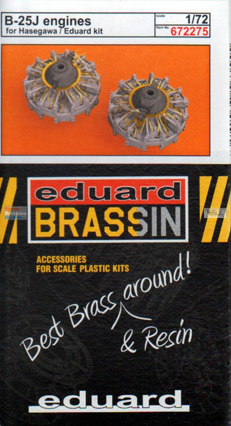 EDU672275 1:72 Eduard Brassin B-25J Mitchell Engines Set (HAS/EDU kit)