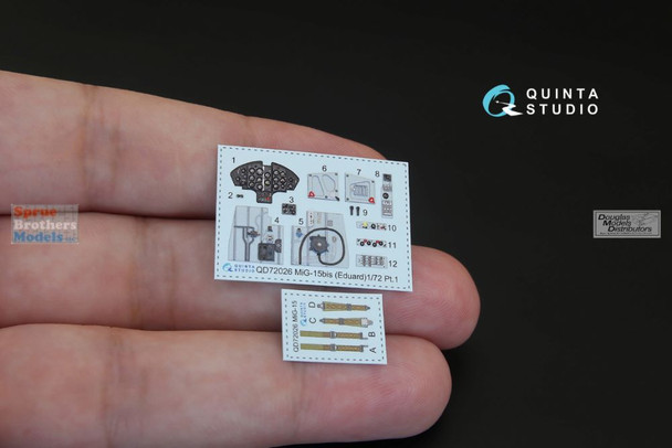 QTSQD72026 1:72 Quinta Studio Interior 3D Decal - MiG-15 Fagot (EDU kit)
