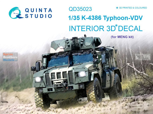 QTSQD35023 1:35 Quinta Studio Interior 3D Decal - Typhoon-VDV (MNG kit)