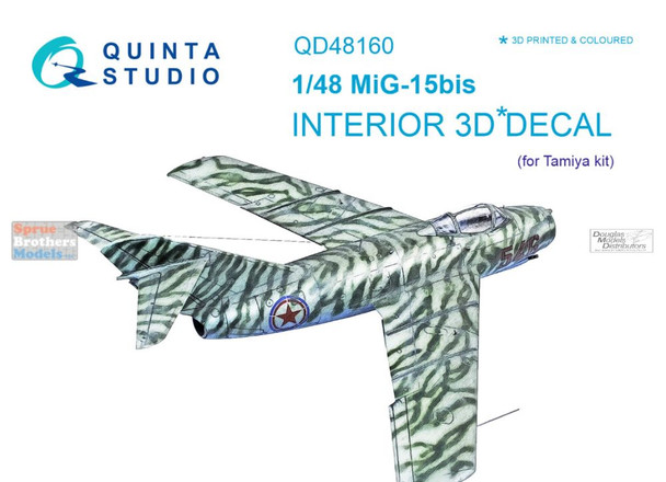 QTSQD48160 1:48 Quinta Studio Interior 3D Decal - MiG-15bis Fagot (TAM kit)