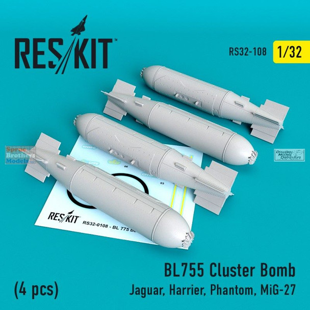 RESRS320108 1:32 ResKit BL755 Cluster Bomb Set
