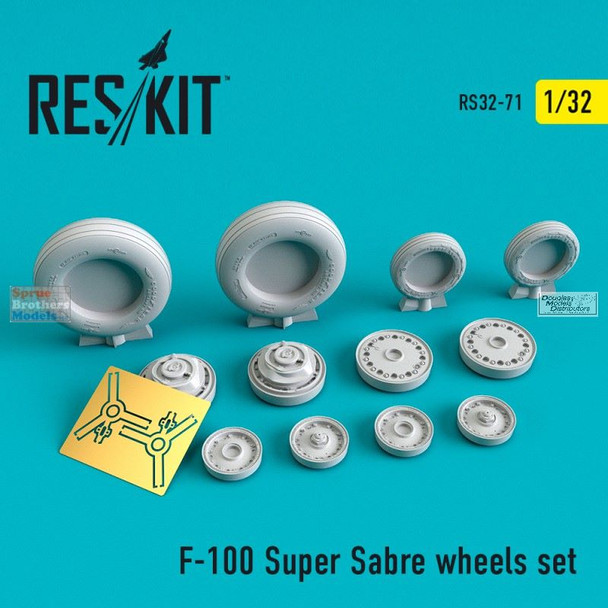 RESRS320071 1:32 ResKit F-100 Super Sabre Wheels Set