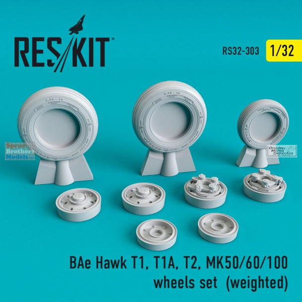 RESRS320303 1:32 ResKit BAe Hawk T1 T1A T2, MK50 MK60 MK100 Weighted Wheels Set