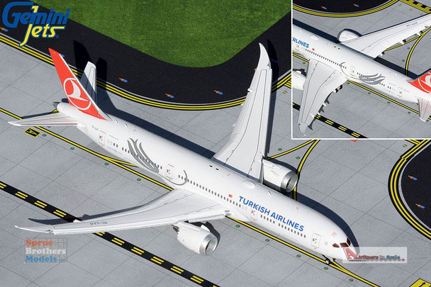 GEMGJ2018F 1:400 Gemini Jets Turkish Airlines Boeing 787-9 Reg #TC-LLO Flaps Down Version (pre-painted/pre-built)