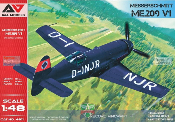 MDVAAM48011 1:48 Modelsvit A&A Models Messerschmitt Me209V1