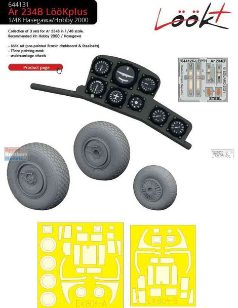 EDU644131 1:48 Eduard LookPlus - Ar234B Blitz Detail Set (HAS/H2K kit)