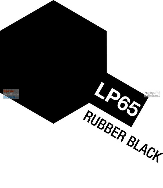 TAM82165 Tamiya Lacquer Paint LP-65 Rubber Black 10ml (1/3 fl oz)