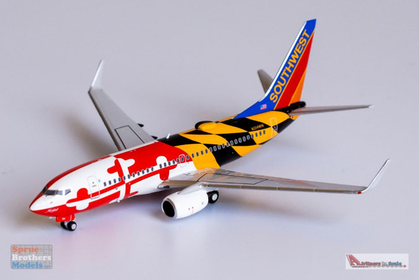 NGM77006 1:400 NG Model Southwest Airlines B737-700(W) Reg #N214WN 'Maryland One' with Canyon Blue Tail (pre-painted/pre-built)