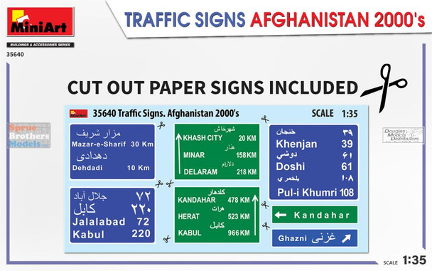 MIA35640 1:35 Miniart Traffic Signs Afghanistan 2000's