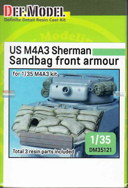 DEFDM35121 1:35 DEF Model US M4A3 Sherman Sandbag Front Armor Set