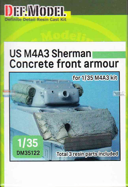 DEFDM35122 1:35 DEF Model US M4A3 Sherman Concrete Front Armor Set