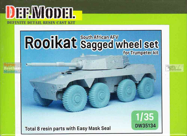 DEFDW35134 1:35 DEF Model Rooikat Sagged Wheel Set (TRP kit)