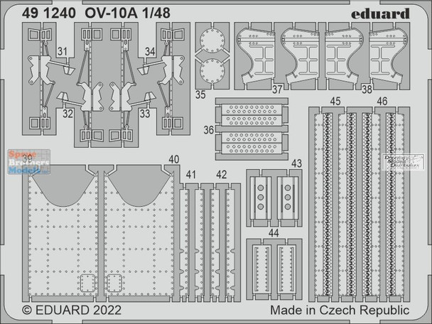 EDU491240 1:48 Eduard PE - OV-10A Bronco Detail Set (ICM kit)