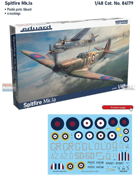 EDU84179 1:48 Eduard Weekend Edition - Spitfire Mk.Ia