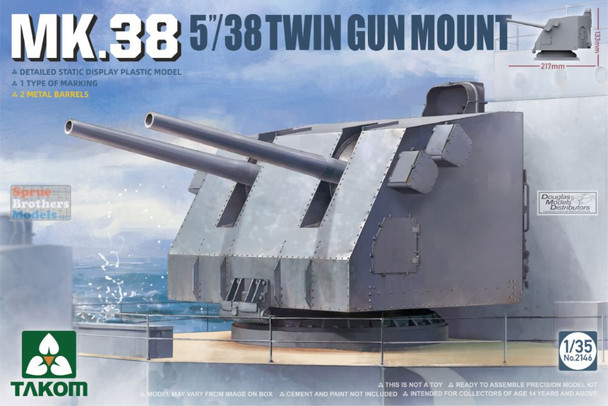 TAK02146 1:35 Takom Mk.38 5"/38 Twin Gun Mount