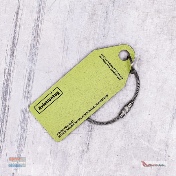 AVT095 AviationTag Airbus A320 (Germanwings) Reg #D-AIPW White Original Aircraft Skin Keychain/Luggage Tag/Etc With Lost & Found Feature