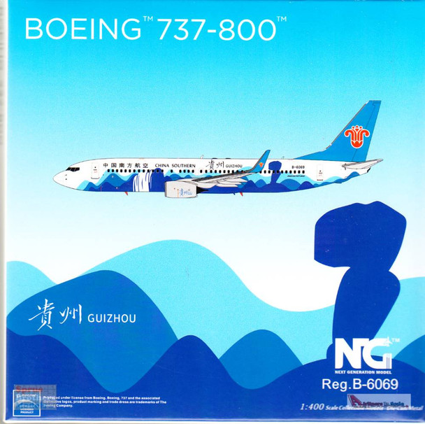 NGM58115 1:400 NG Model China Southern B737-800(W) Reg #B-6069 'Guizhou #2 Livery'(pre-painted/pre-built)