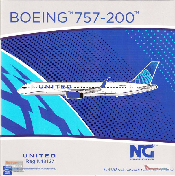 NGM53180 1:400 NG Model United Airlines B757-200 Reg #N48127 (pre-painted/pre-built)