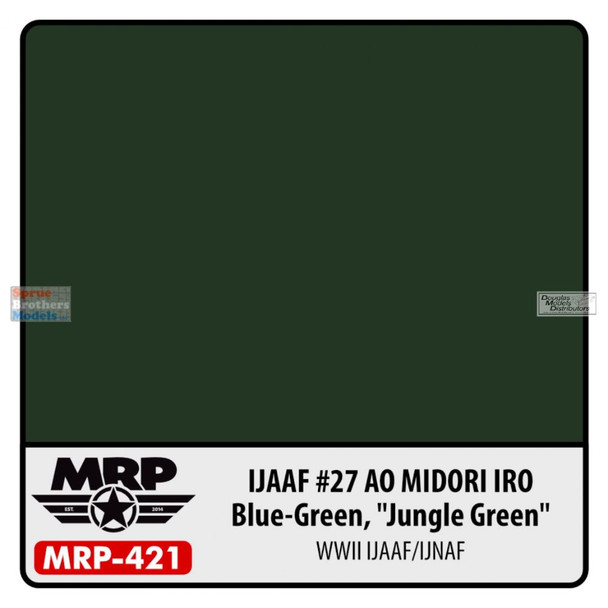 MRP421 MRP/Mr Paint - IJAAF #27 Ao Midori Iro (Blue Green / "Jungle Green") 30ml (for Airbrush only)