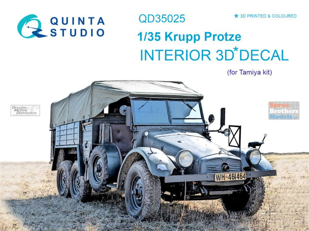 QTSQD35025 1:35 Quinta Studio Interior 3D Decal - Krupp Protze (Tamiya kit)