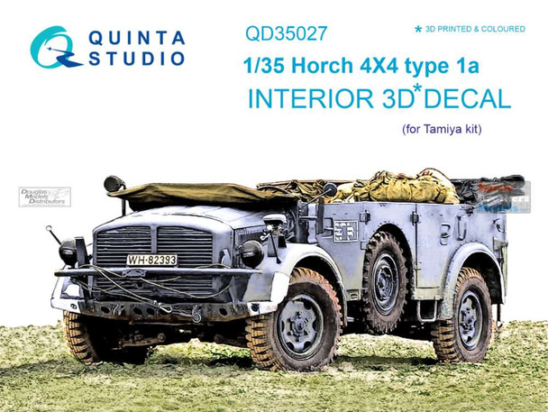 QTSQD35027 1:35 Quinta Studio Interior 3D Decal - Horch 4x4 Type 1a (TAM kit)