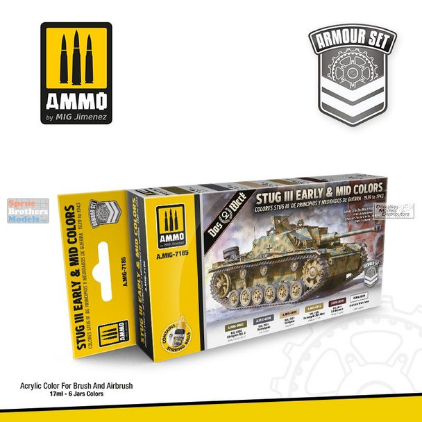 AMM7185 AMMO by Mig Paint Set - STuG III Early & Mid Colors 1939-43