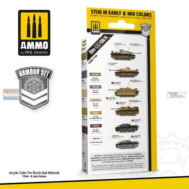 AMM7185 AMMO by Mig Paint Set - STuG III Early & Mid Colors 1939-43