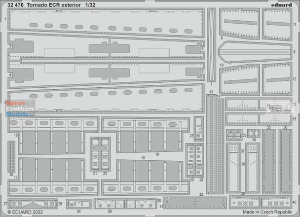 EDU32476 1:32 Eduard PE - Tornado ECR Exterior Detail Set (ITA kit)