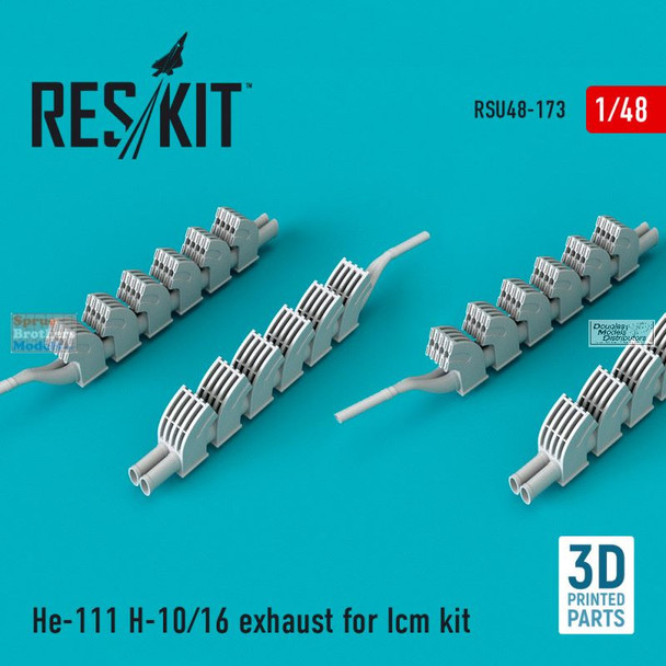 RESRSU480173U 1:48 ResKit He111H-10/16 Exhaust Set (ICM kit)