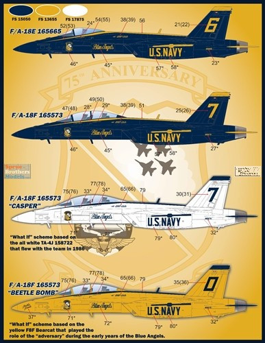 FUR48079 1:48 Furball Aero Design F-18E F-18F Super Hornet US Navy Flight Demo Squadron Blue Angels 2021