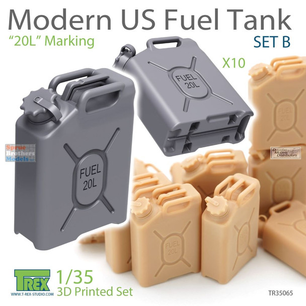 TRXTR35065 1:35 TRex - Modern US Fuel Tank Set B ('20L' Marking)