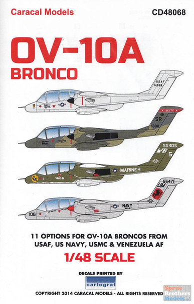 CARCD48068 1:48 Caracal Models Decals - OV-10A Bronco