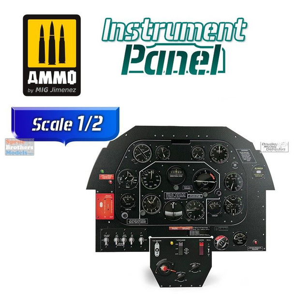 AMM8289 1:2 AMMO by Mig Instrument Panel - P-51B Mustang