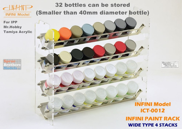 INFICT0012 Infini Model Paint Stand - Wide Type (40mm/1.57in width) with 4 Stacks
