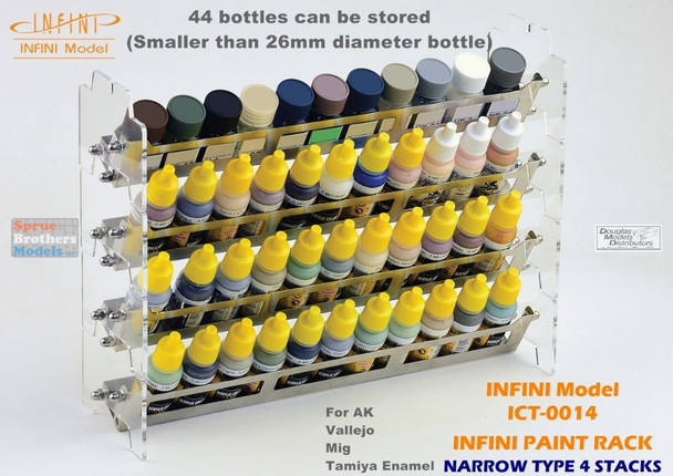 INFICT0014 Infini Model Paint Stand - Narrow Type (26mm/1.02in width) with 4 Stacks