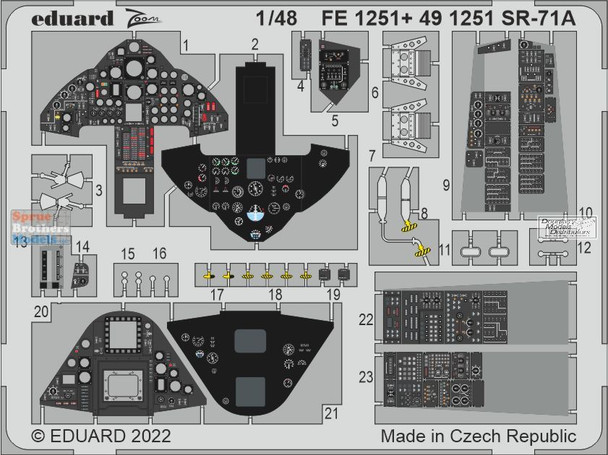 EDUFE1251 1:48 Eduard Color Zoom PE - SR-71A Blackbird (REV kit)