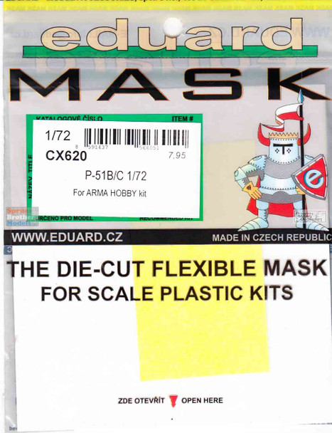 EDUCX620 1:72 Eduard Mask - P-51B P-51C Mustang (ARM kit)