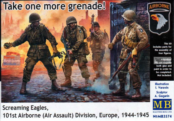 MBM35074 1:35 Masterbox "Screaming Eagles 101st Airborne (Air Assault) Division, Europe 1944-45" Figure Set (4 figures)