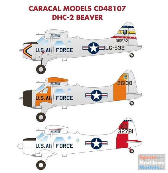 CARCD48107 1:48 Caracal Models Decals - DHC-2 Beaver