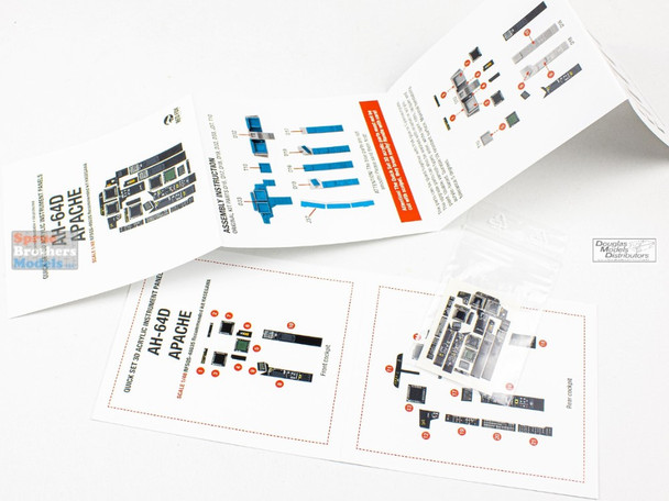 RFSQS48035 1:48 Red Fox Studio Quick Set Acrylic Instrument Panel - AH-64D Apache (HAS kit)