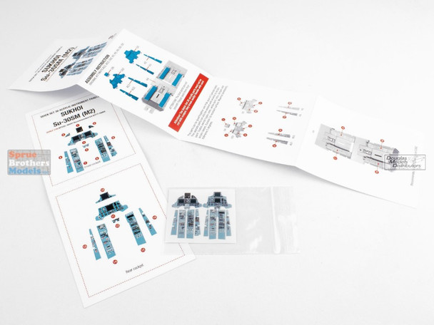 RFSQS48041 1:48 Red Fox Studio Quick Set Acrylic Instrument Panel - Su-30SM (M2) Flanker (KTH kit)