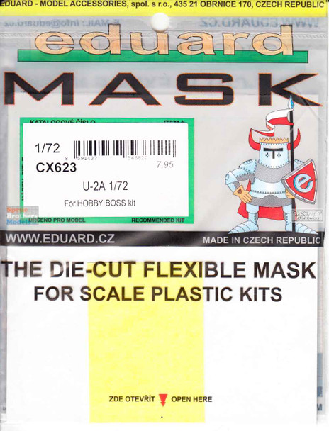 EDUCX623 1:72 Eduard Mask - U-2A Dragon Lady (HBS kit)